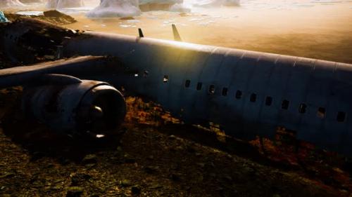 Videohive - Plane Crashed on a Mountain - 35015465 - 35015465