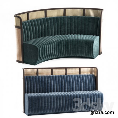 Sofa for restaurant-3 3d model