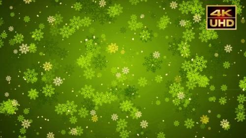 Videohive - Green Christmas Flakes - 35021262 - 35021262