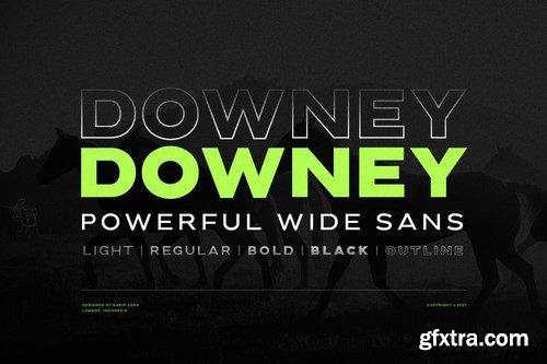 Downey - Powerful Wide Sans