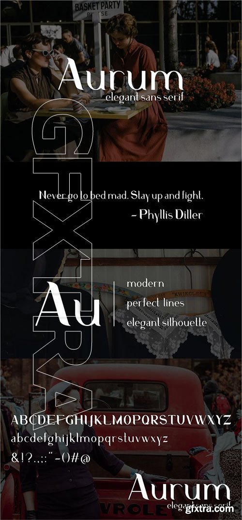 Aurum Elegant Sans Serif typeface