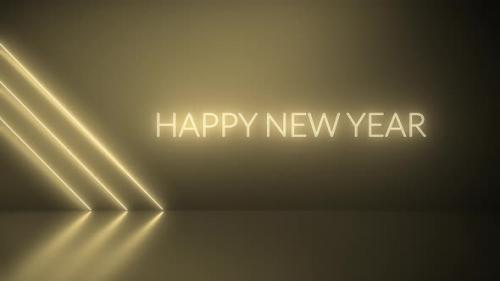 Videohive - Neon Diagonal New Year 4K Video. - 34946674 - 34946674