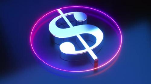 Videohive - Neon Dollar Symbol - 34966560 - 34966560