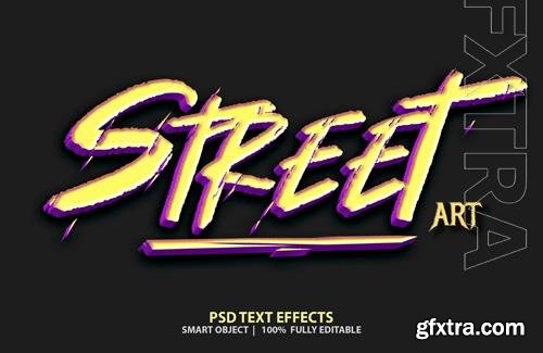 Street art psd editable text effect psd