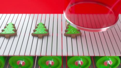 Videohive - Christmas cookies in the form of Christmas trees - 34967863 - 34967863