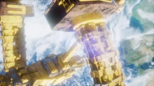 Videohive - Space Station And Earth - 34974714 - 34974714