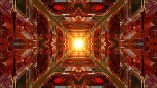 Videohive - Orange Tunnel Background Kaleidoscope - 34975065 - 34975065