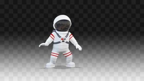 Videohive - Cosmonaut Dancing A Wave Dance - 34976014 - 34976014