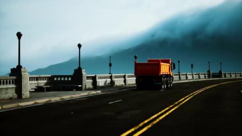 Videohive - Big Lorry Truck on the Bridge - 34991734 - 34991734