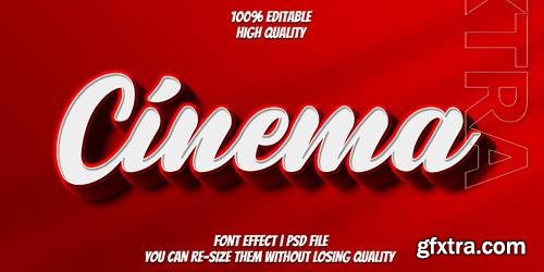 Cinema text effect style psd