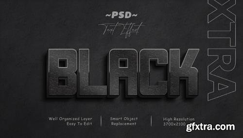 Dark color editable psd text effect psd