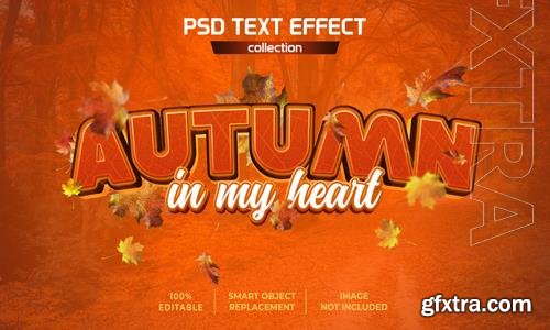 Autumn movie tittle text effect psd