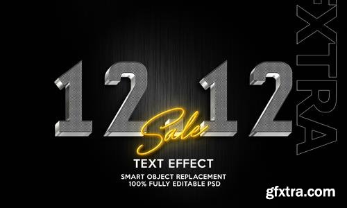 12 12 text effect template psd