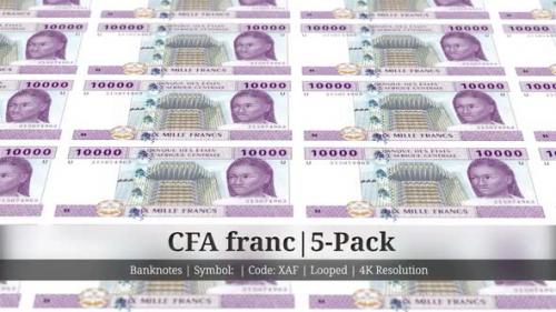 Videohive - CFA franc | Central African States Currency - 5 Pack | 4K Resolution | Looped - 34992155 - 34992155