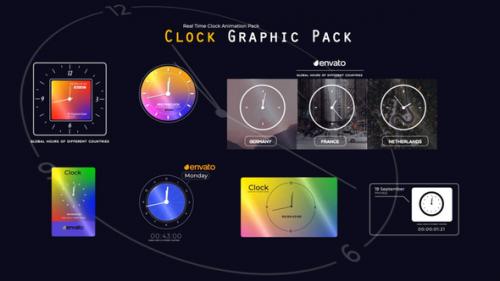 Videohive - Real Time Clock Animation Pack - 34976319 - 34976319