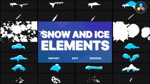 Videohive - Snow And Ice Elements | DaVinci Resolve - 34975879 - 34975879