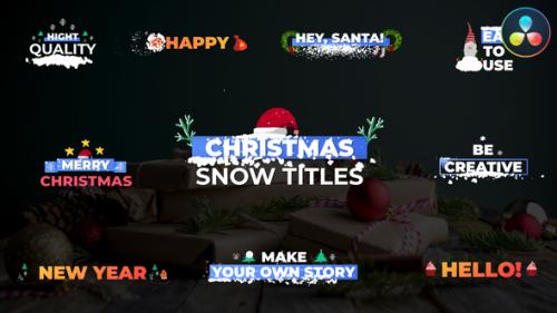 Videohive - Christmas Snow Titles | DaVinci Resolve - 34979129 - 34979129