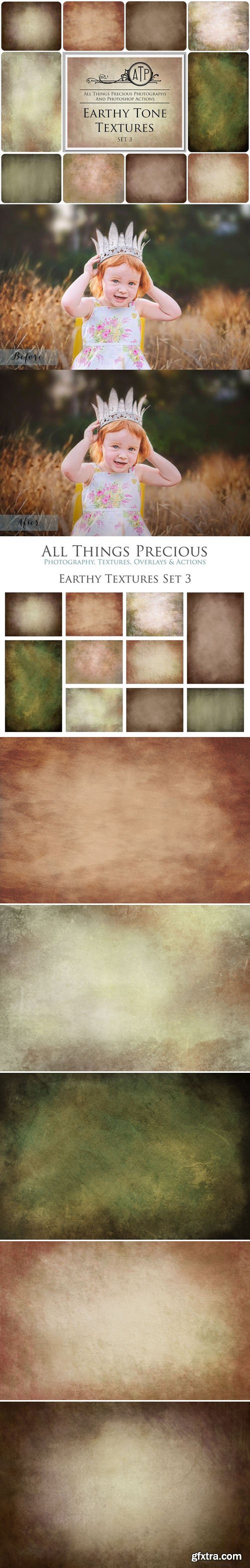 10 Fine Art Textures - EARTHY TONES Set 3