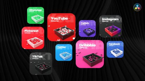 Videohive - Social Icons Pack For DaVinci Resolve - 34980789 - 34980789