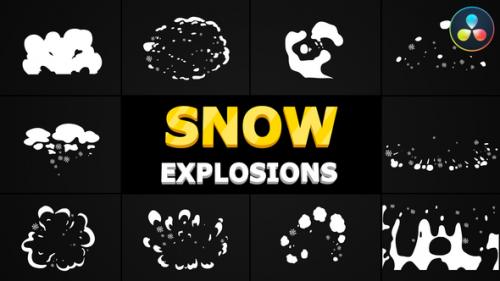 Videohive - Cartoon Snow Explosions | DaVInci Resolve - 34990912 - 34990912