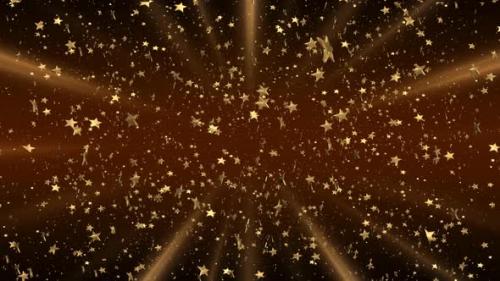 Videohive - Gold Stars Background Loop 01 - 28528719 - 28528719