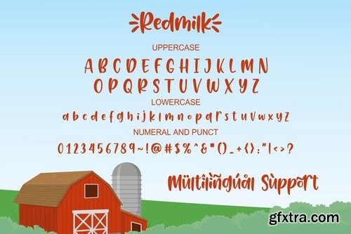 Redmilk Font