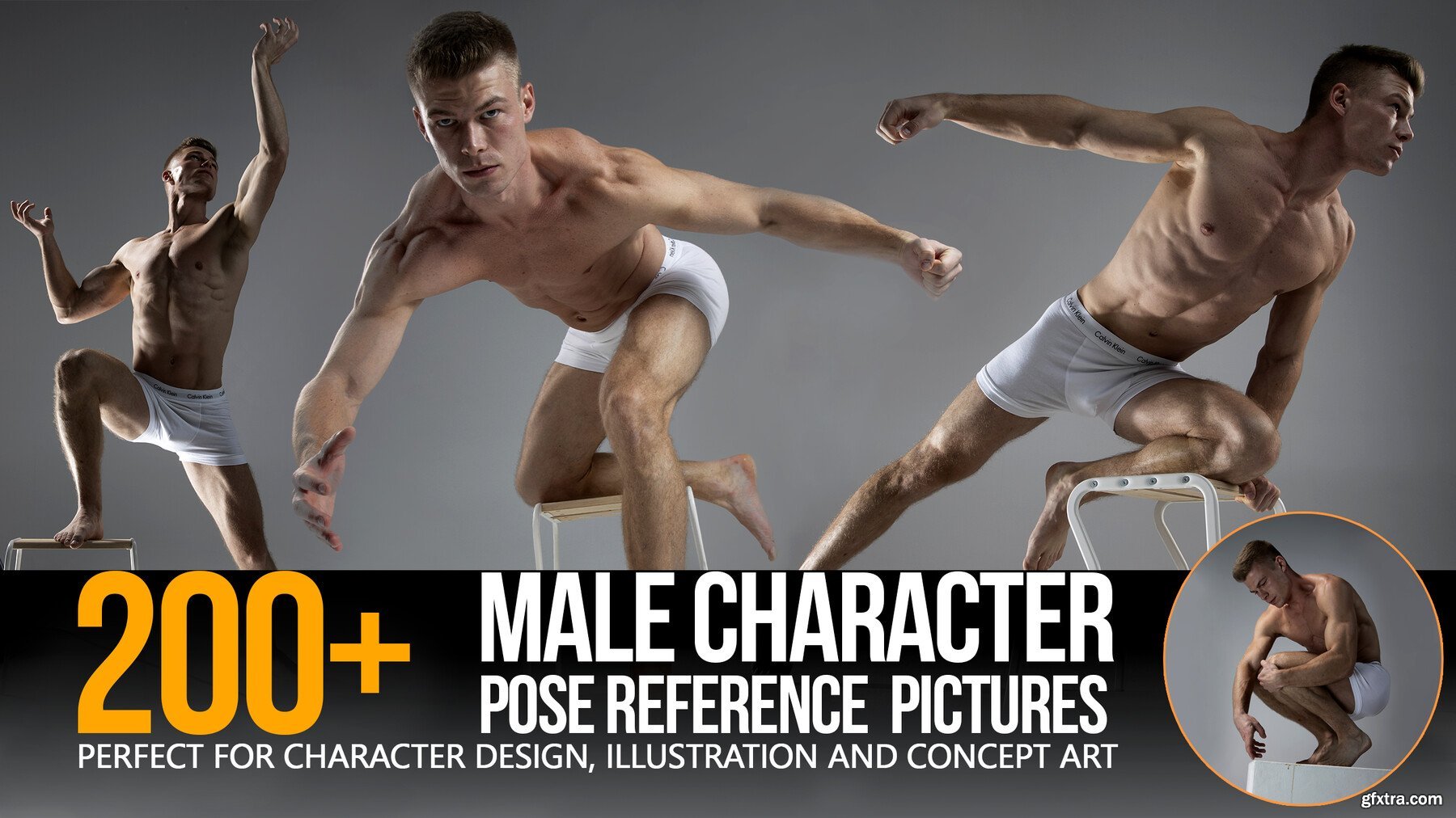 Artstation - Grafit Studio - 200+ Male Pose Reference Pictures » GFxtra
