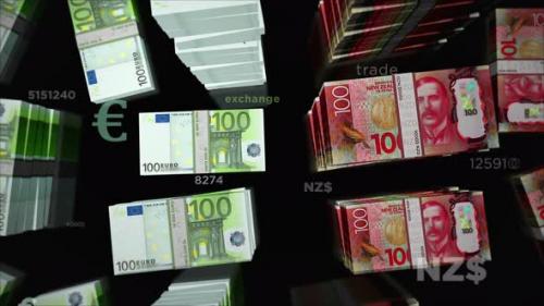 Videohive - Euro and New Zealand Dollar money exchange loop - 35022664 - 35022664
