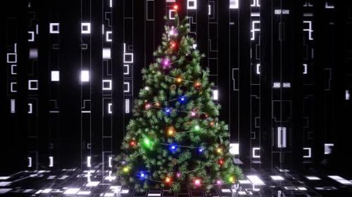 Videohive - Vj Loop Christmas Tree Rotation 02 - 35023137 - 35023137