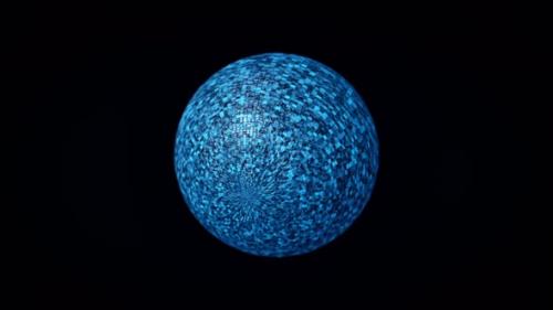 Videohive - Blue disco ball in nightclub with shiny effects - 35025407 - 35025407