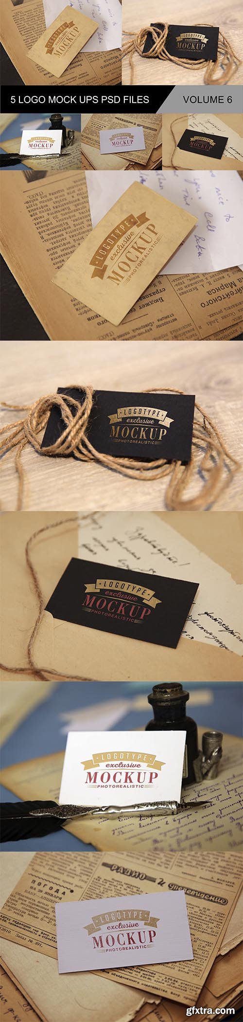 Vintage Style Logo Mockup v6