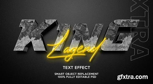 King lagend text effect template psd