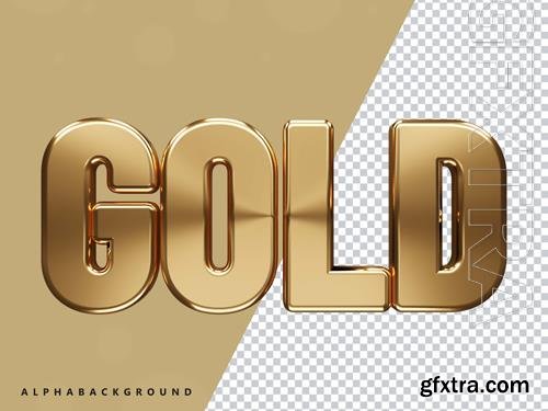 Gold text effect 3d psd