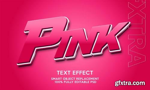 Pink text effect template psd