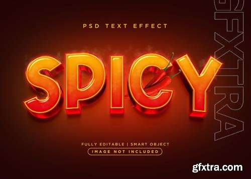 3d style spicy text effect psd