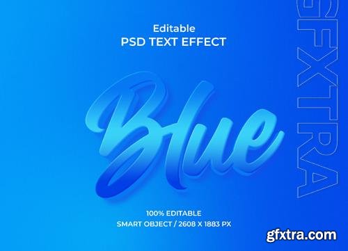 Blue editable text effect psd