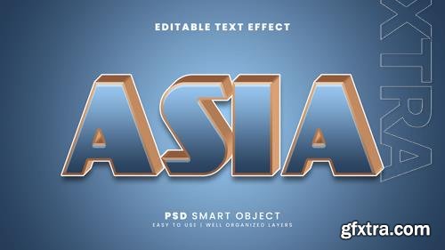 Asia editable text effect 3d template psd