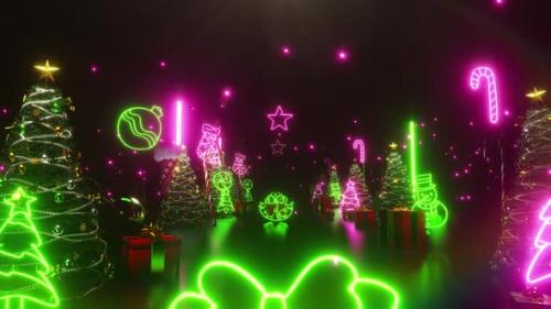 Videohive - Celebrating Chrismas On Retro Party Night 01 HD - 35037168 - 35037168