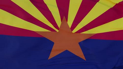 Videohive - Flag of Arizona State Region of the United States Waving at Wind - 35045861 - 35045861