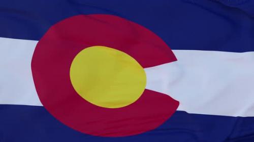Videohive - Flag of Colorado State Region of the United States Waving at Wind - 35045995 - 35045995