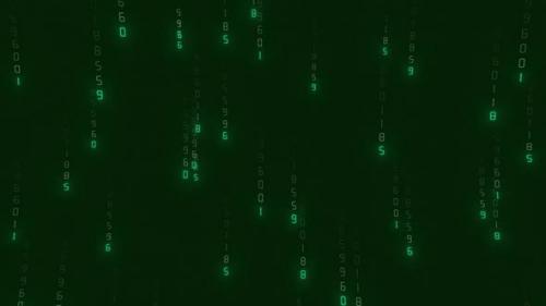 Videohive - Green Number Rain Code Background Seamless Loop - 35048082 - 35048082