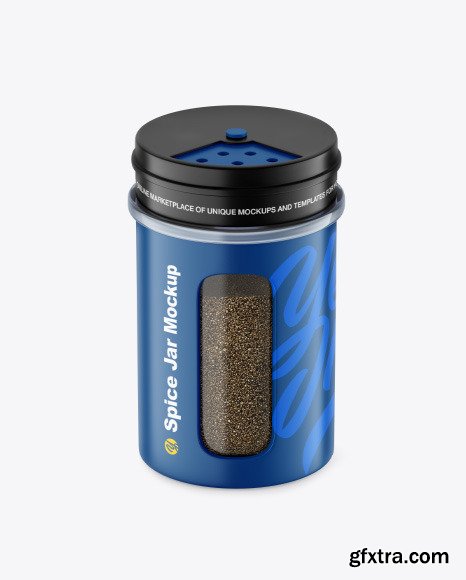 Matte Spice Jar w/ Black Pepper Mockup 89405