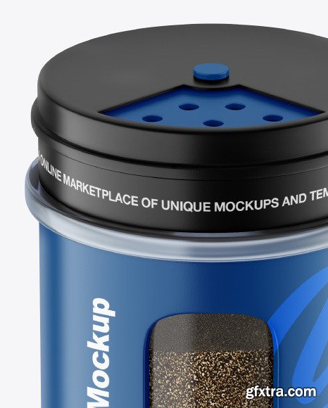 Matte Spice Jar w/ Black Pepper Mockup 89405