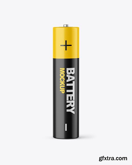 Glossy AAA Battery Mockup 89518