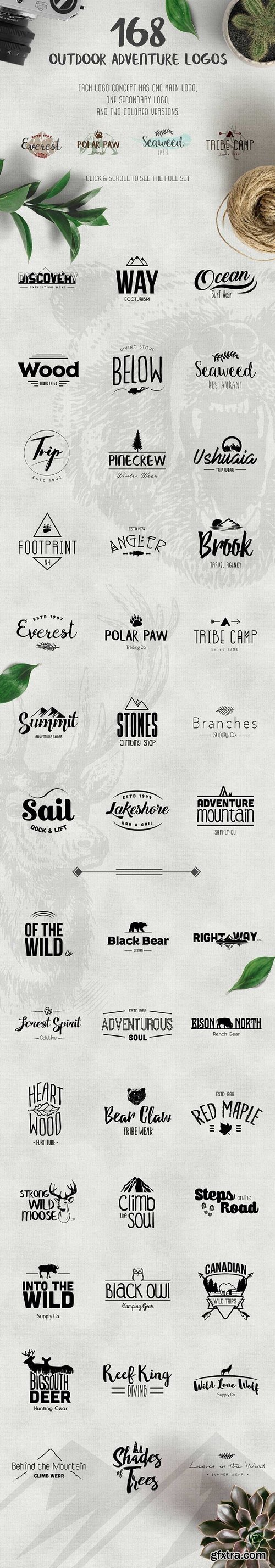 Outdoors Travel Branding Logo Bundle