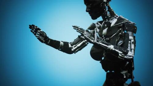 Videohive - Futuristic Humanoid Female Robot in Concept of Future - 35039894 - 35039894