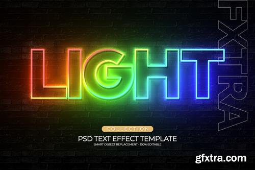 Light custom text effect template shiny editable fully premium psd