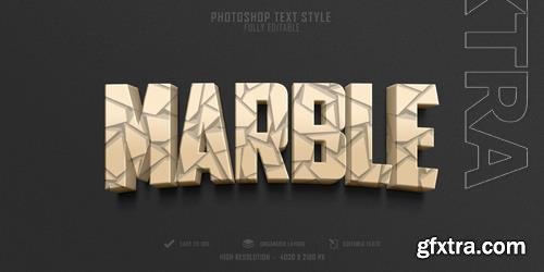 Marble 3d text style effect template design premium psd