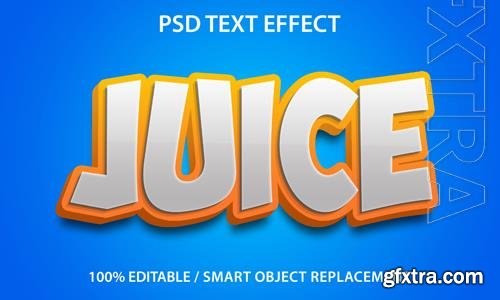 Editable text effect juice premium psd