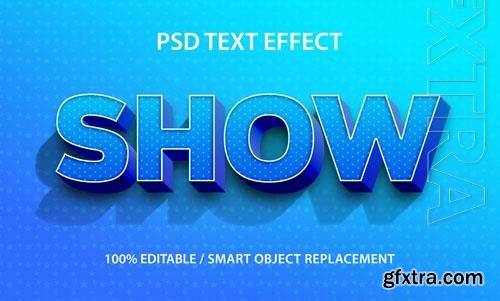 Editable text effect show premium psd